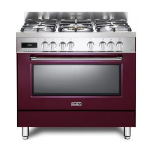 Elba Excellence 90cm 5 Burner Gas Cooker with Electric Oven - Red